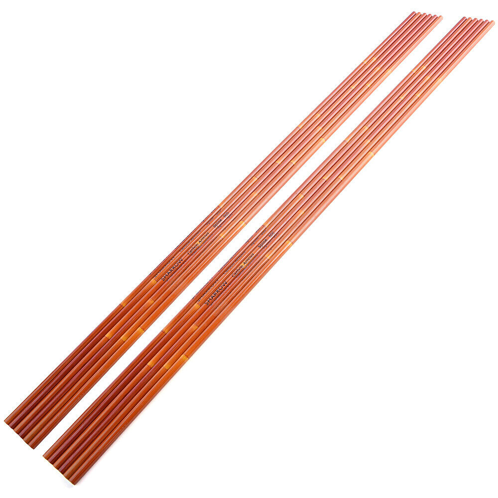 12pcs 30" Carbon Arrow Shafts Archery ID6.2mm SP500 Compound Recurve Bow Hunting DIY